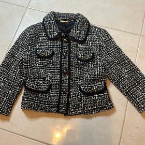 Express Black and Cream Tweed Blazer Size S